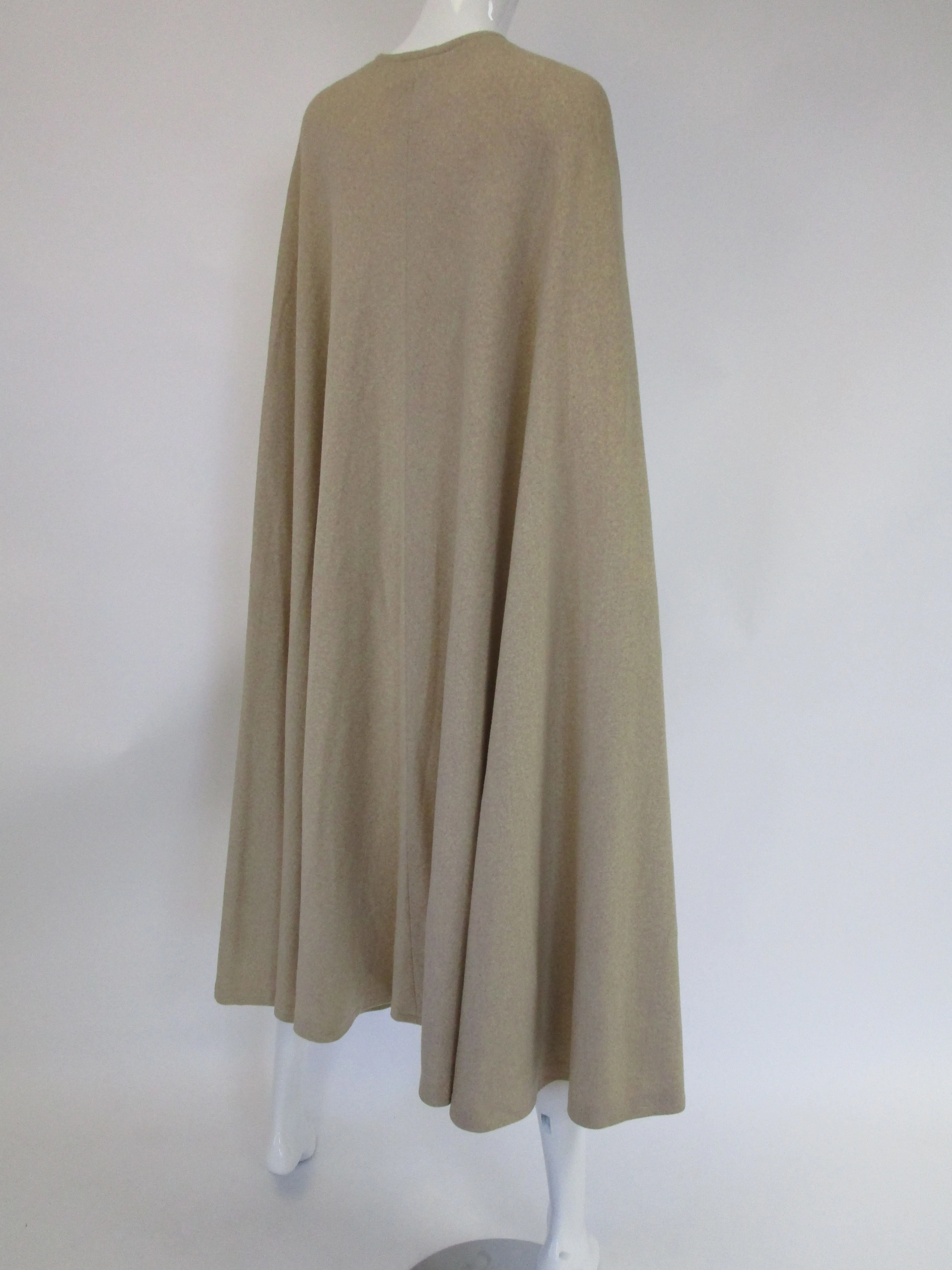 1960s Martha Tan Jersey Knit Cape