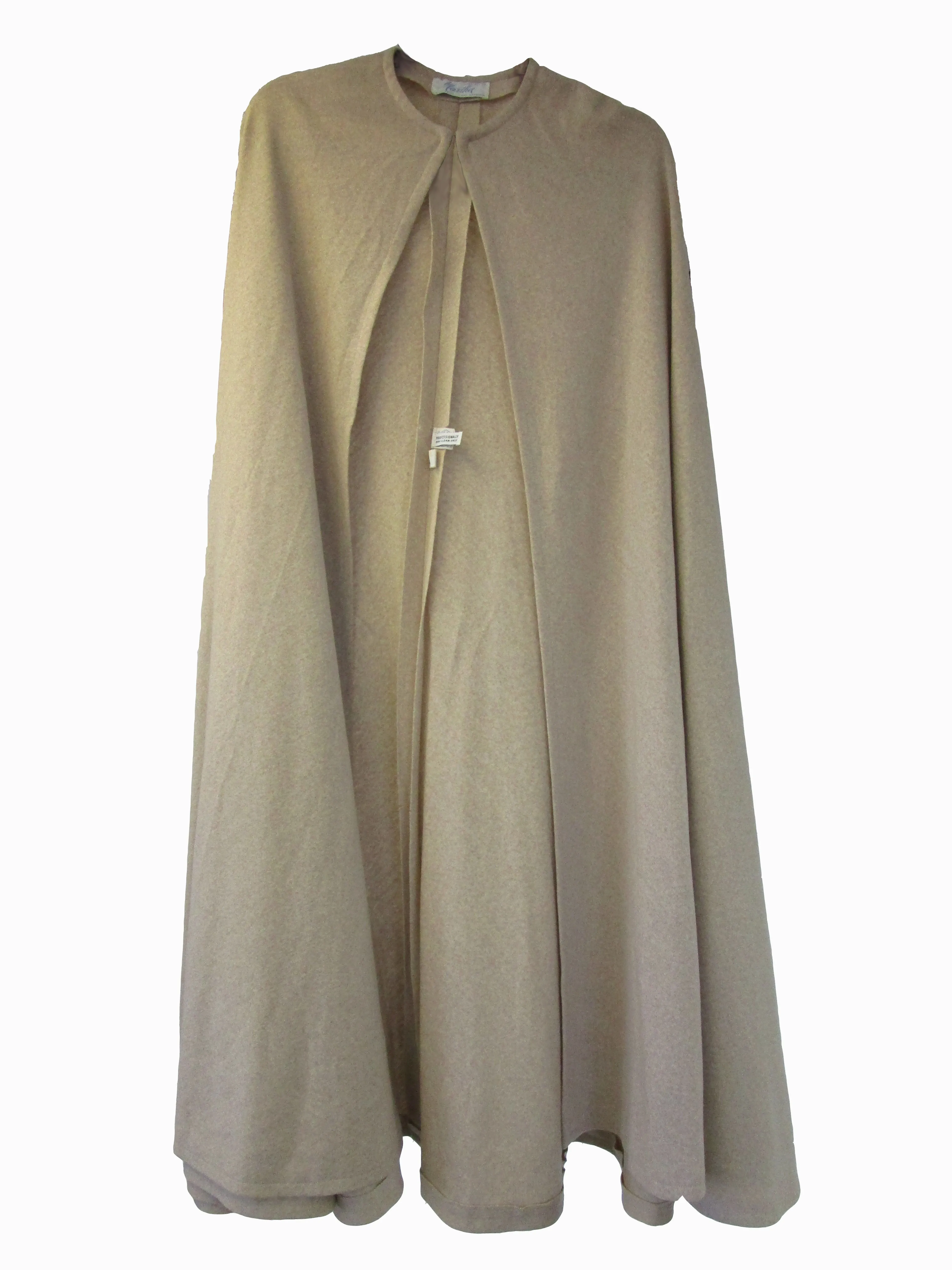 1960s Martha Tan Jersey Knit Cape