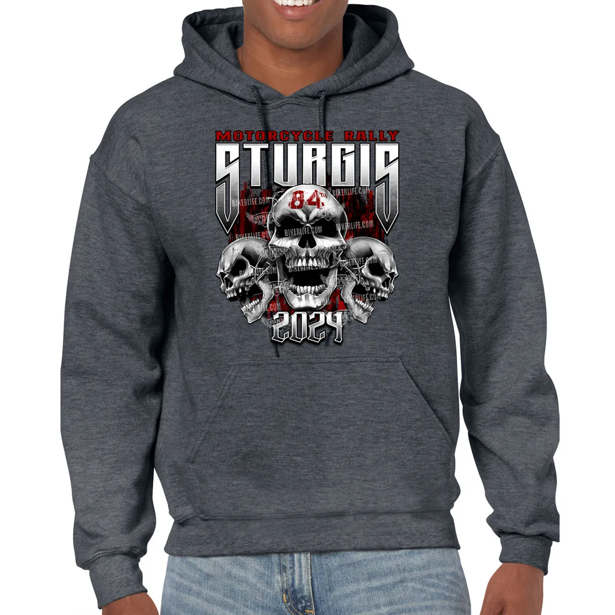 2024 Sturgis Motorcycle Rally Chained Shield Pullover Hoodie