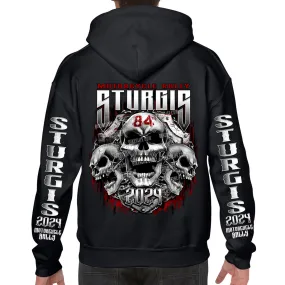 2024 Sturgis Motorcycle Rally Chained Shield Pullover Hoodie