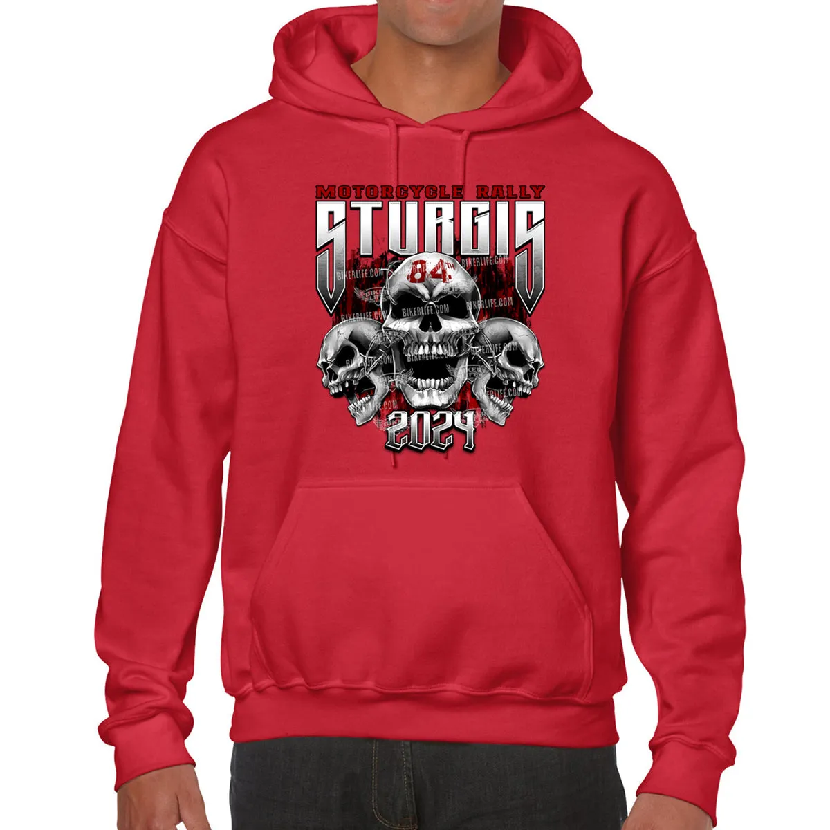 2024 Sturgis Motorcycle Rally Chained Shield Pullover Hoodie