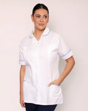 Alcott Ladies Healthcare Tunic - White / Sky