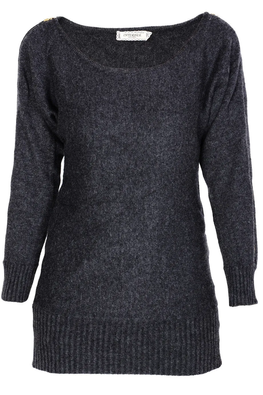 ALENE Charcoal Long Zipper Sweater