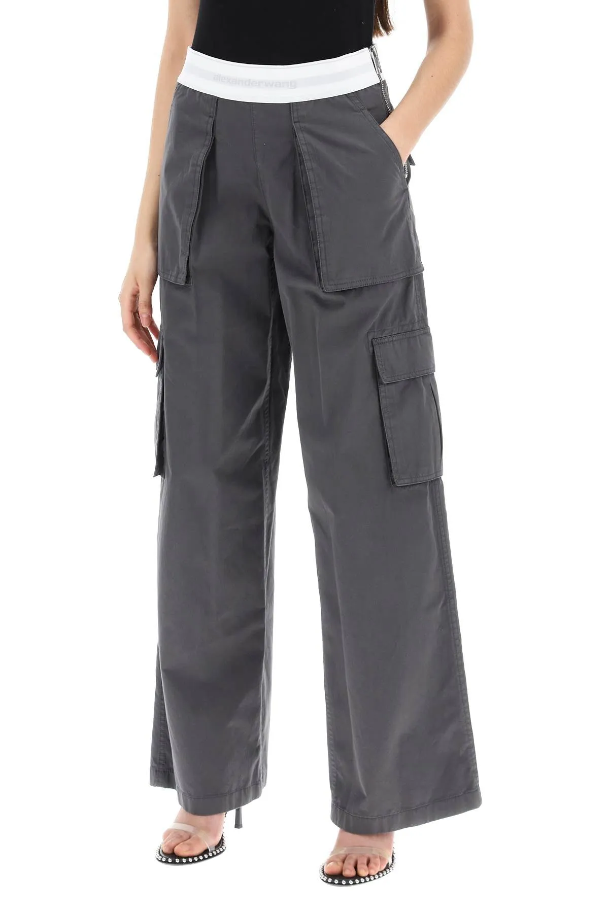 Alexander Wang Rave Cargo Pants With Elastic Waistband (Size - 10)