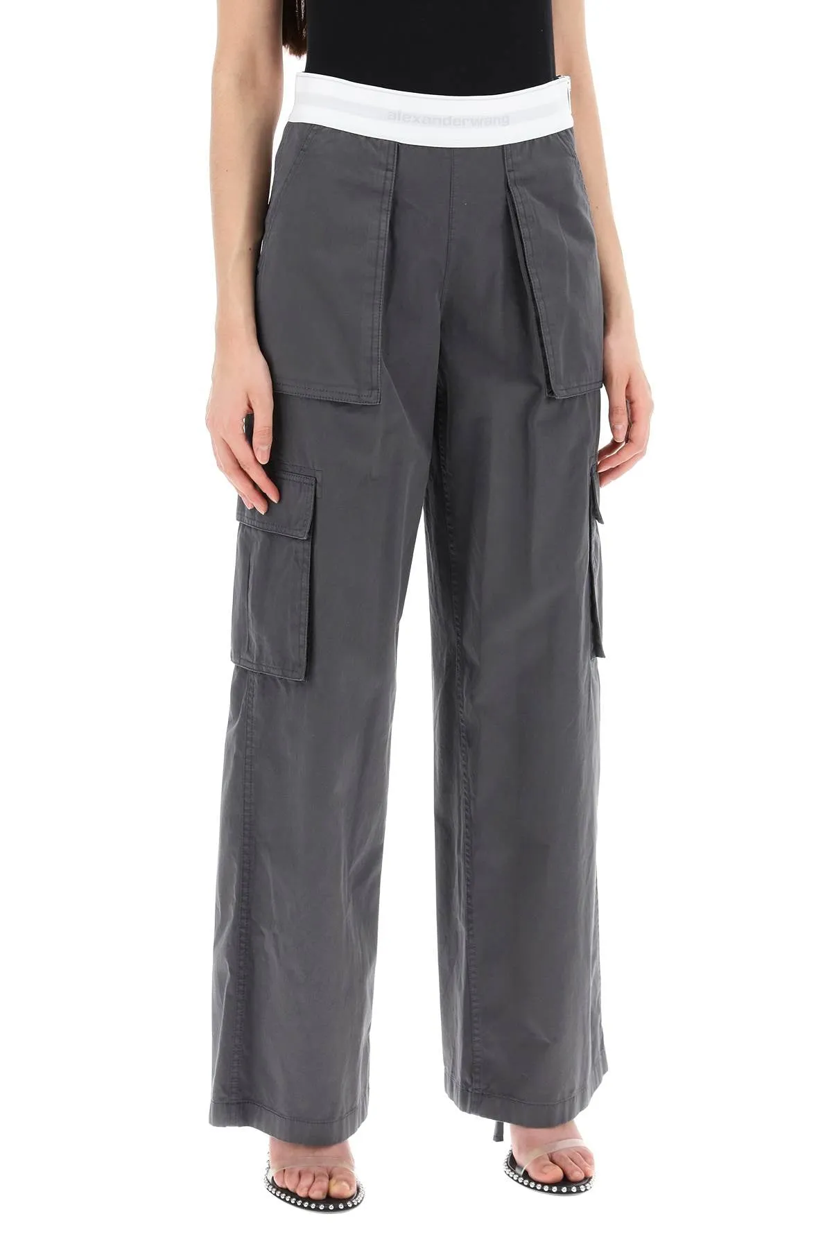 Alexander Wang Rave Cargo Pants With Elastic Waistband (Size - 10)