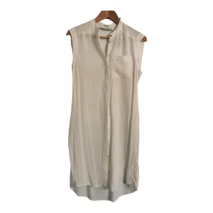 AllSaints 100% Silk Sleeveless Tunic Dress Cream UK Size 8