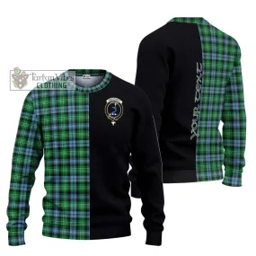 Arbuthnot Ancient Tartan Ugly Sweater with Family Crest and Half Of Me Style