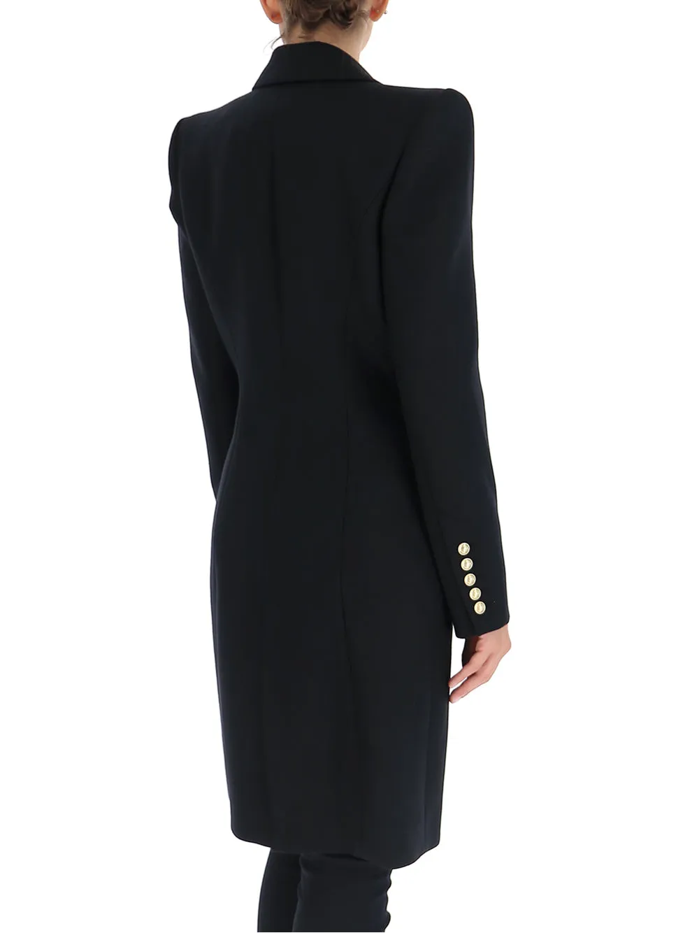 Balmain High Shoulders Tailored Coat