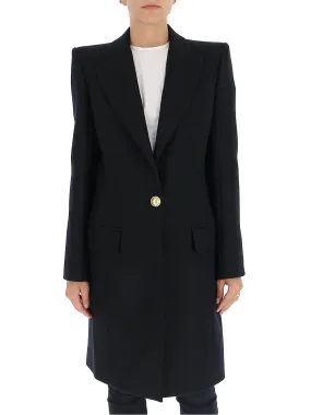 Balmain High Shoulders Tailored Coat