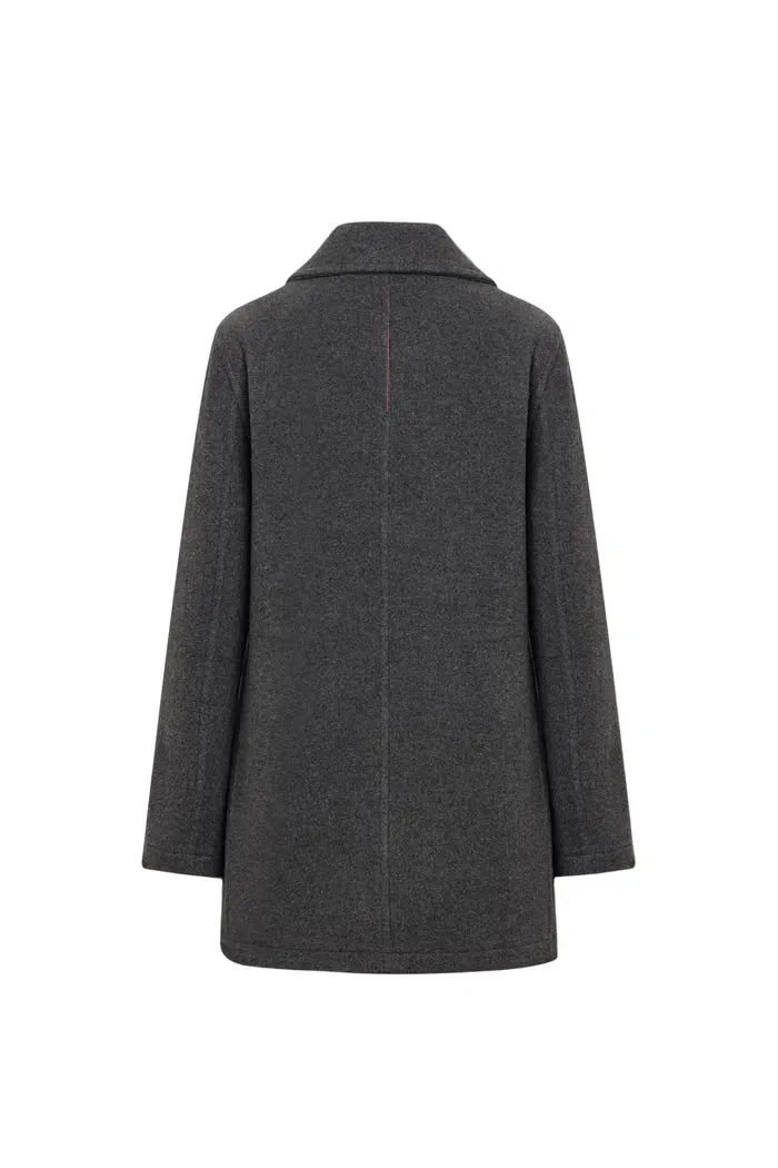 Beau Double-Breasted Coat in Single Face Wool