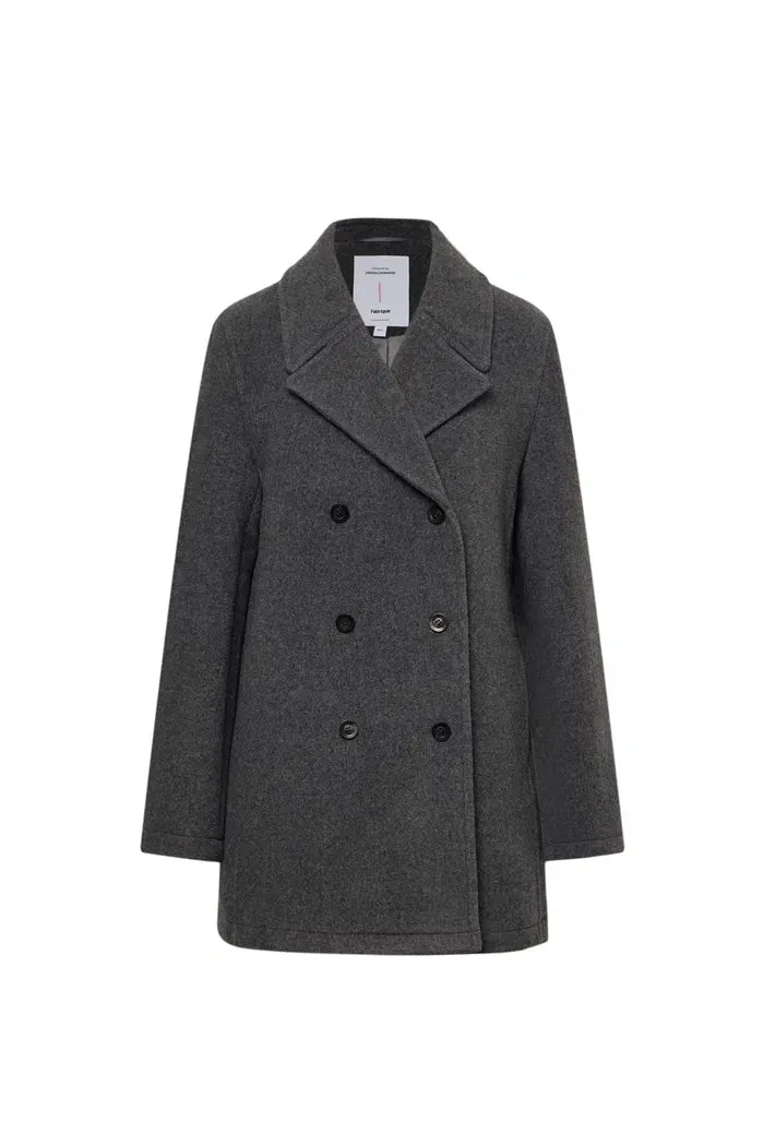 Beau Double-Breasted Coat in Single Face Wool