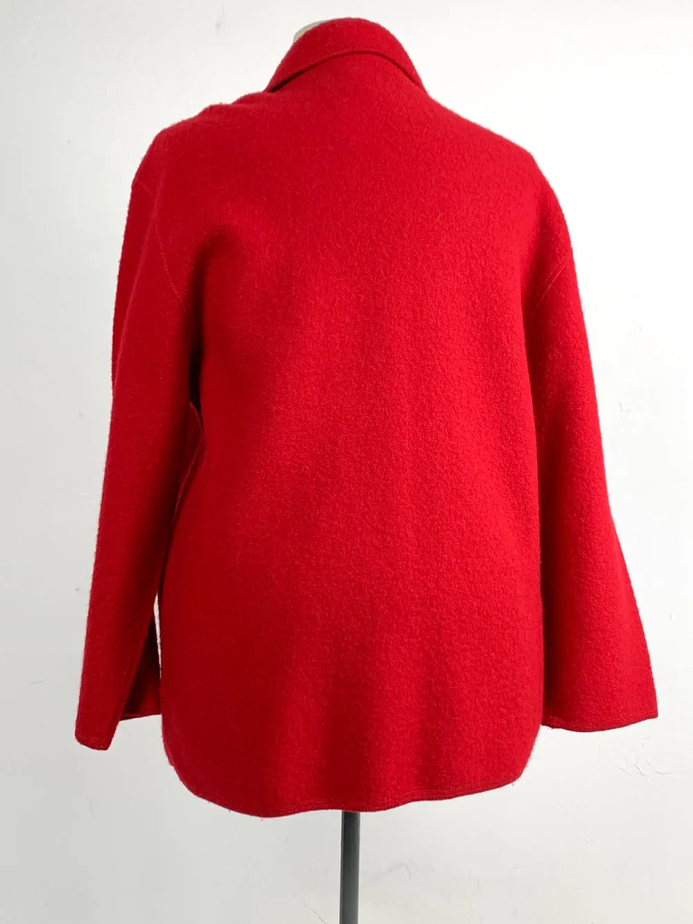 Bernardo Crimson Wool Coat