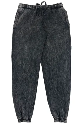 Black Mineral Wash Joggers