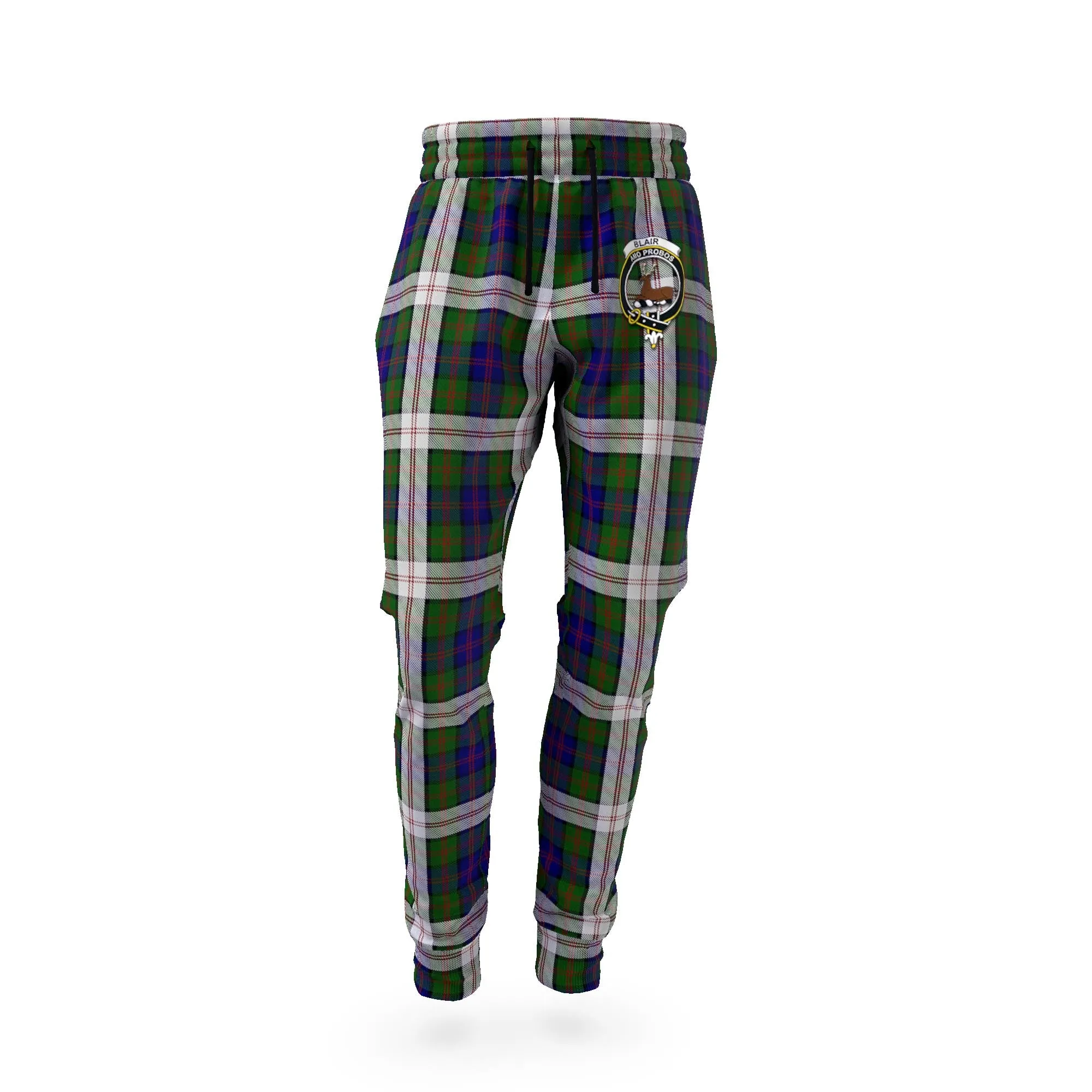 Blair Dress Tartan Joggers Pants with Family Crest