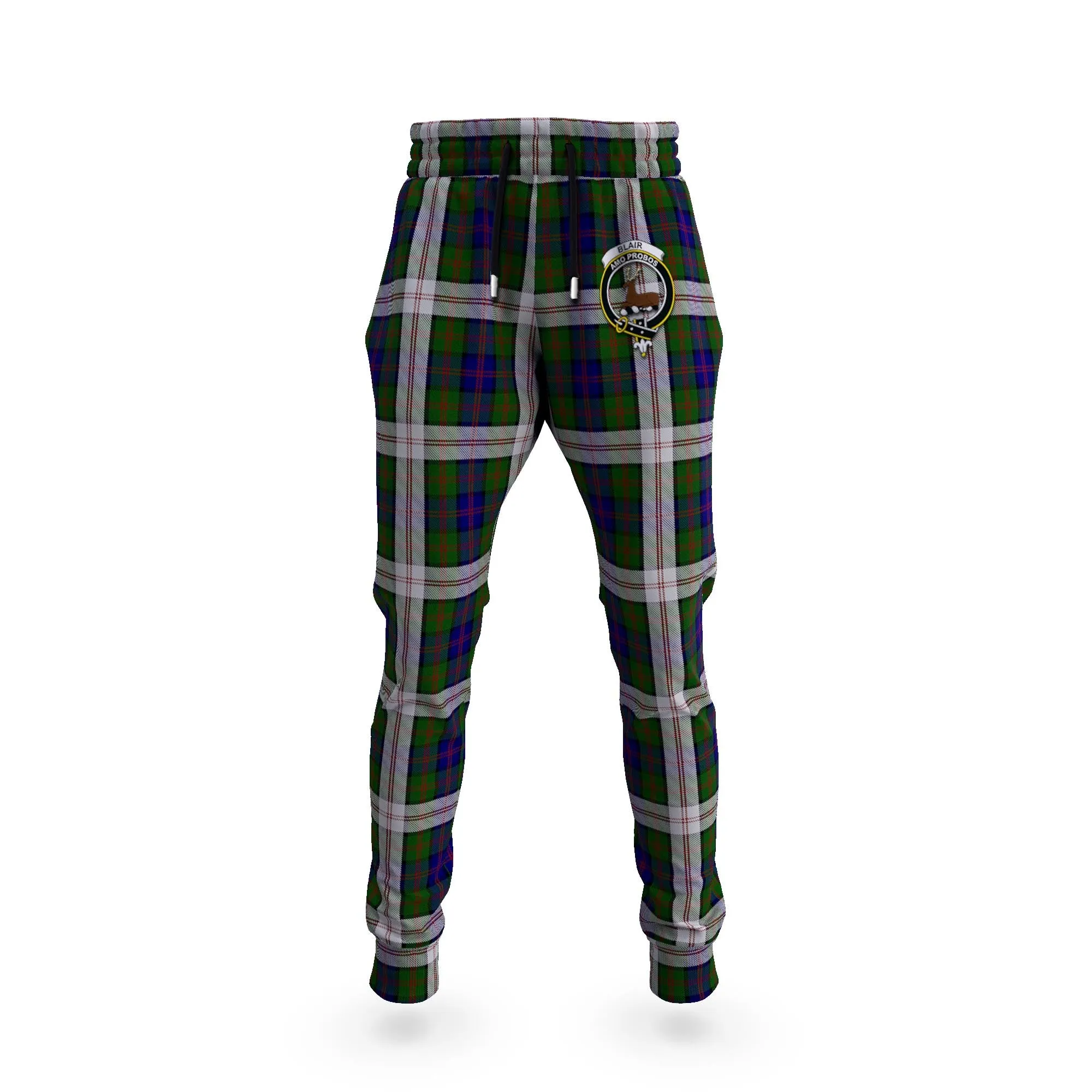 Blair Dress Tartan Joggers Pants with Family Crest