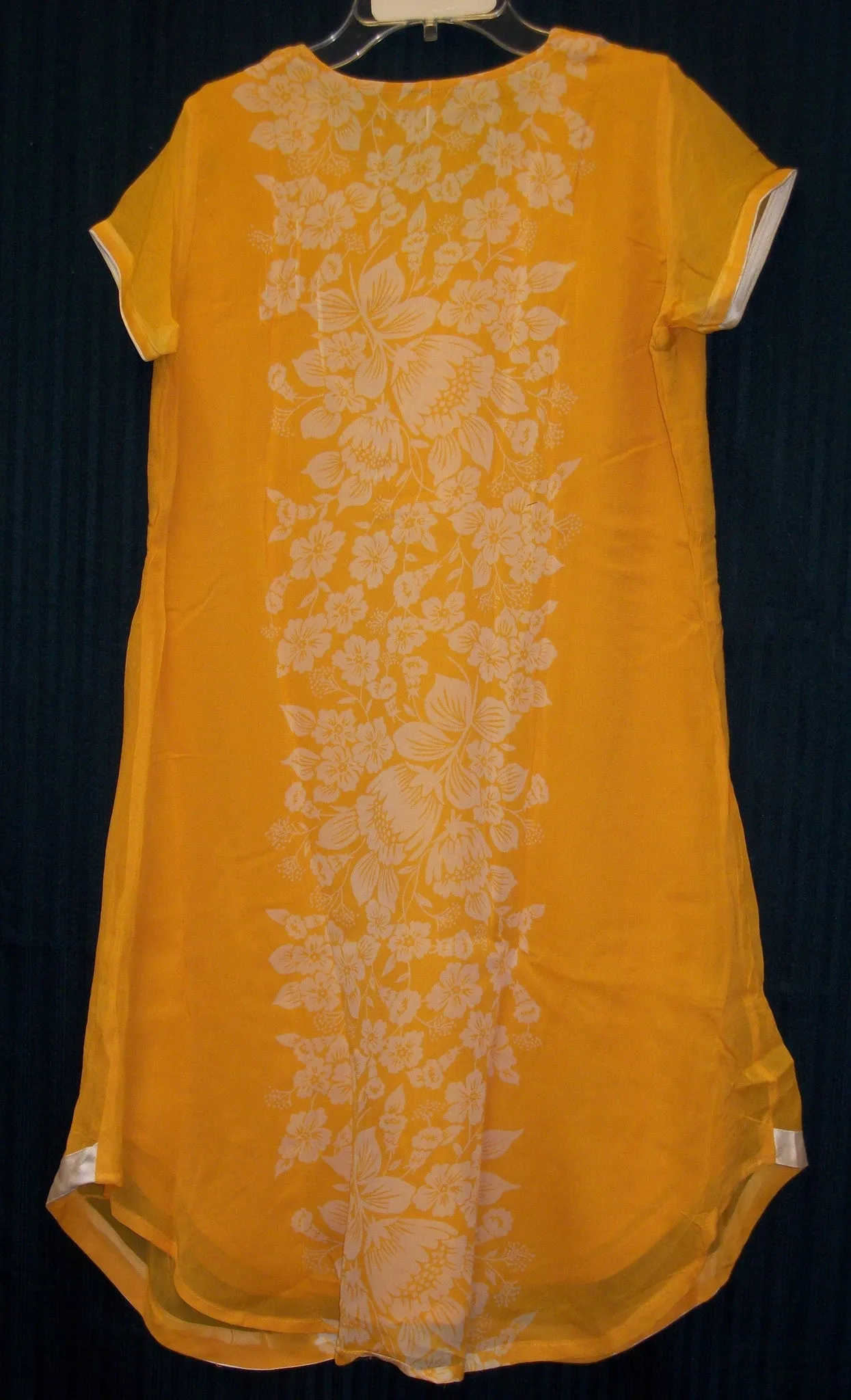 Blouse 4051 Saffron Georgette Large Kurti Tunic Shirt Shieno Sarees