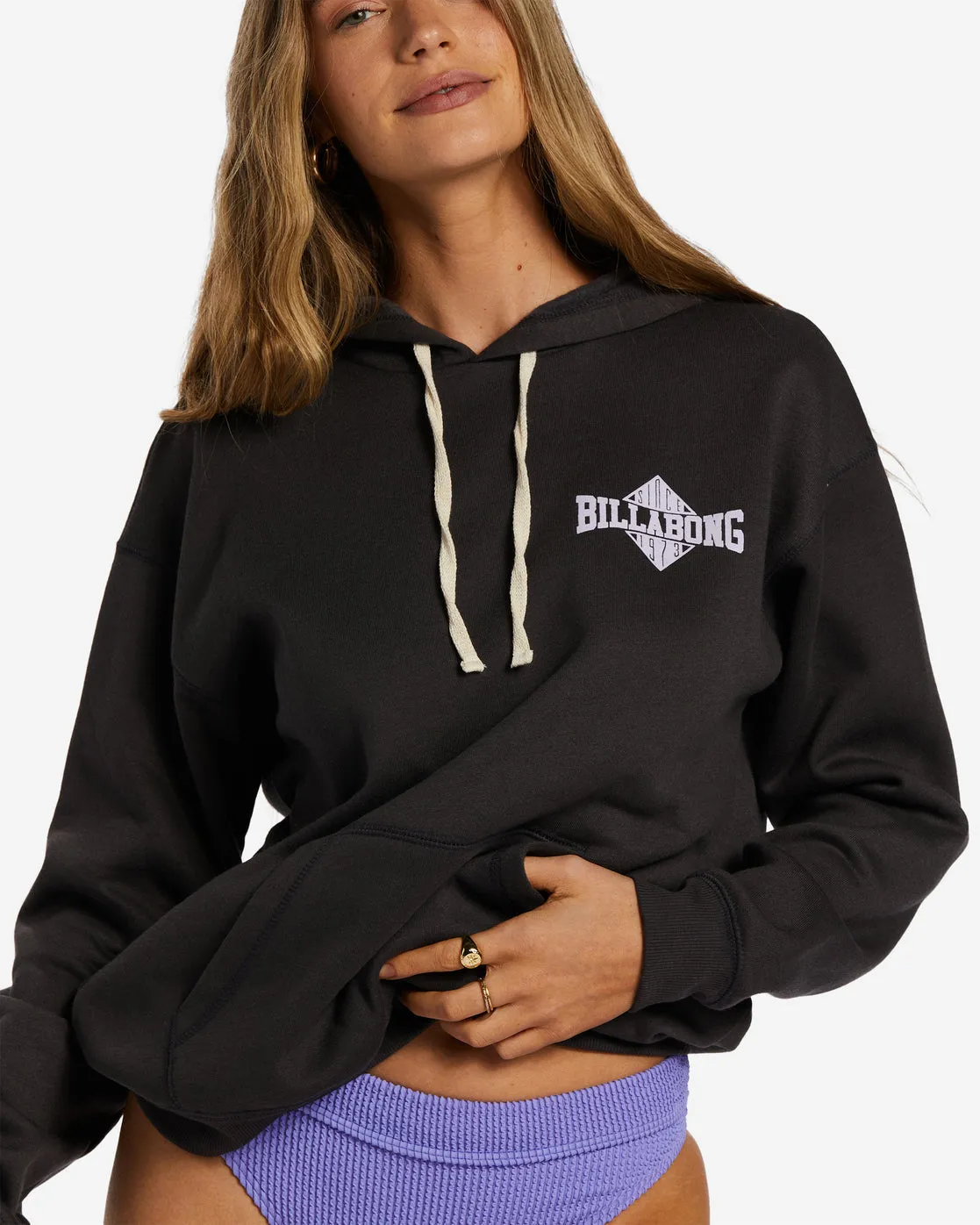 Born On The Beach Hoodie - Off Black