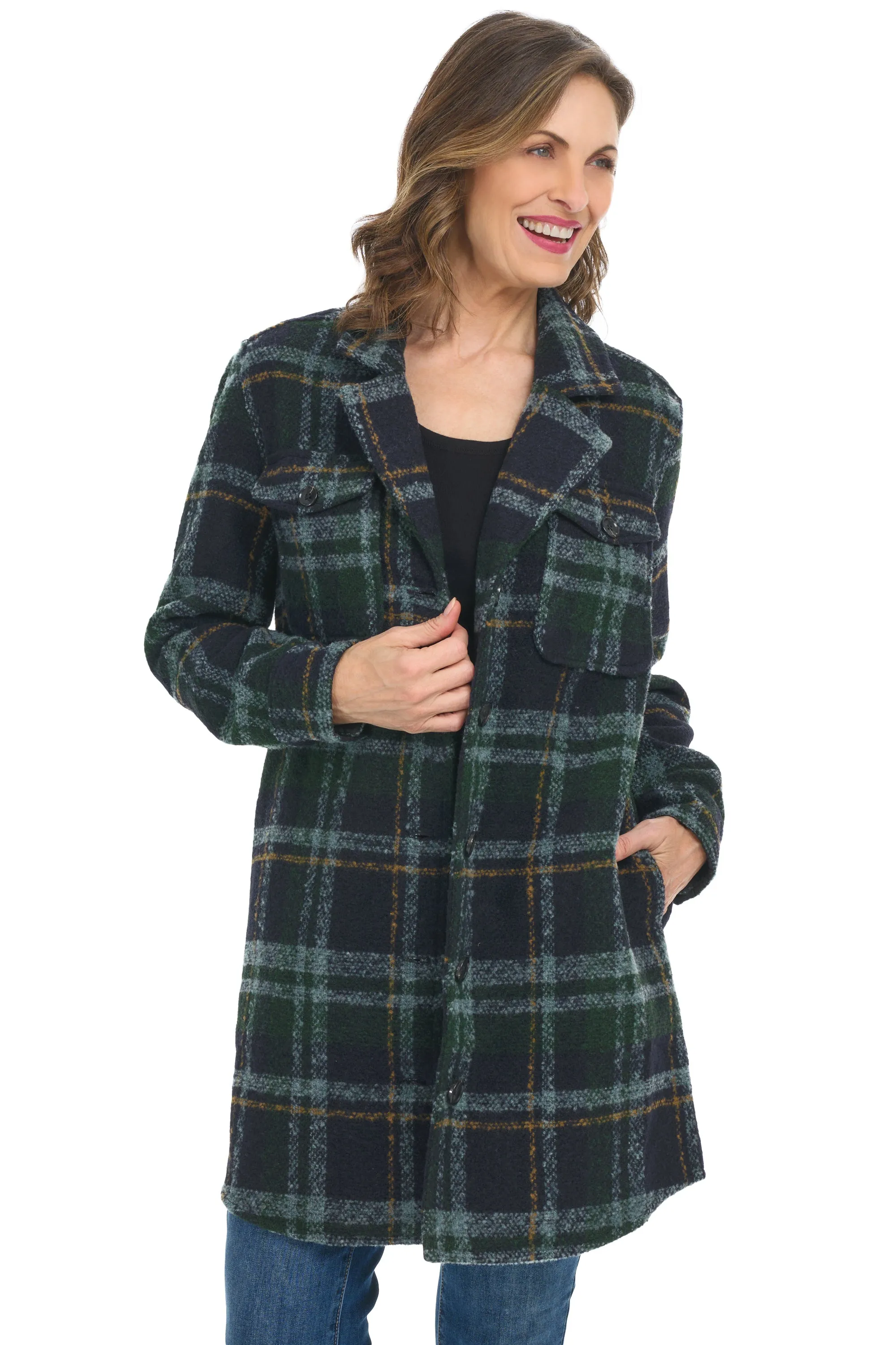 Bouclé Plaid Jacket