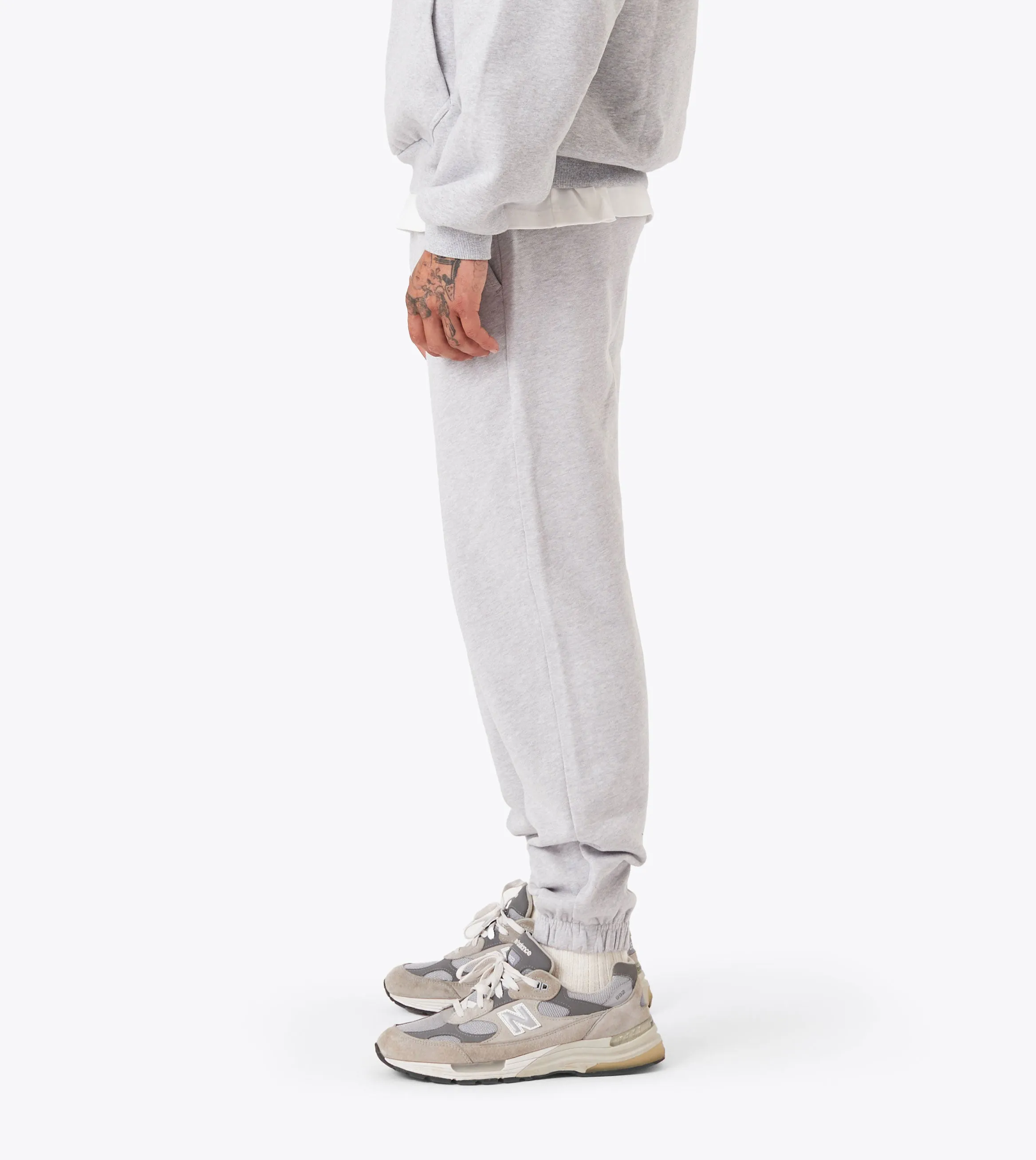 Box Fleece Jogger Grey Marle