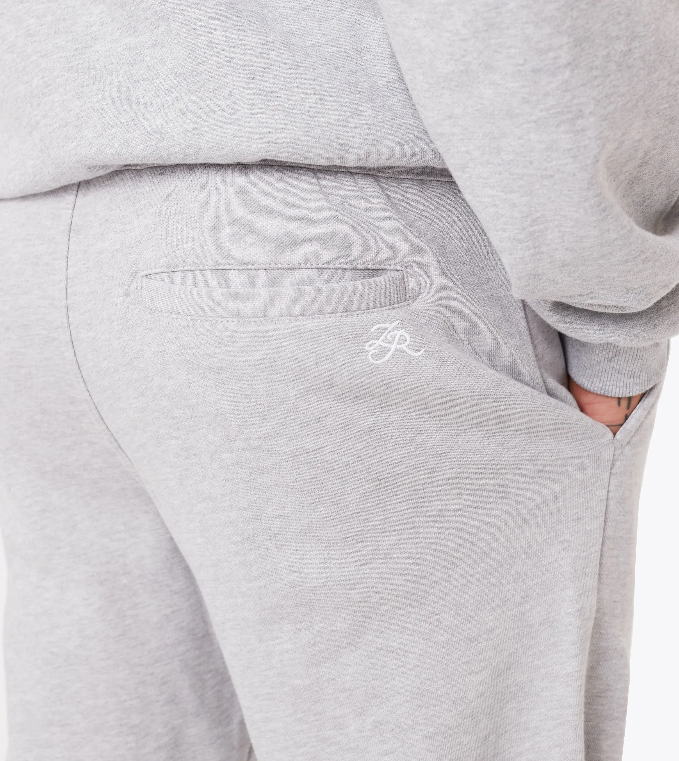 Box Fleece Jogger Grey Marle