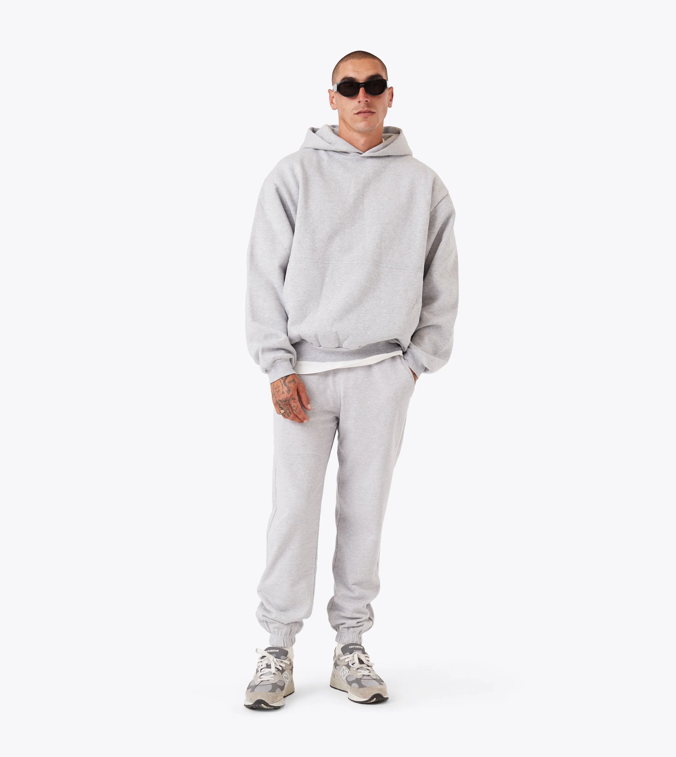 Box Fleece Jogger Grey Marle