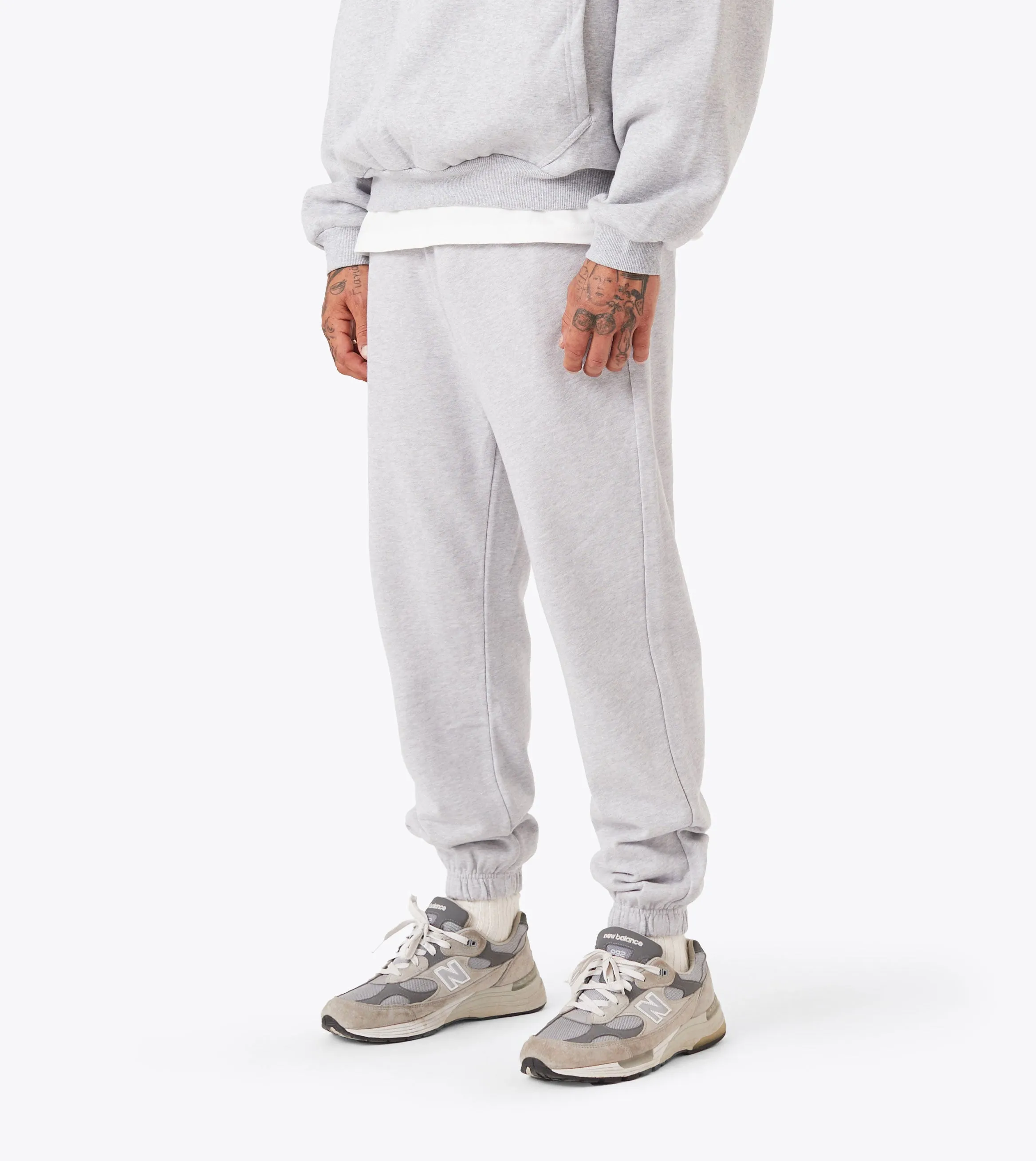 Box Fleece Jogger Grey Marle