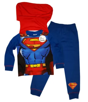 Boys Superman Novelty Pyjama With Cape 2 to 8 Years