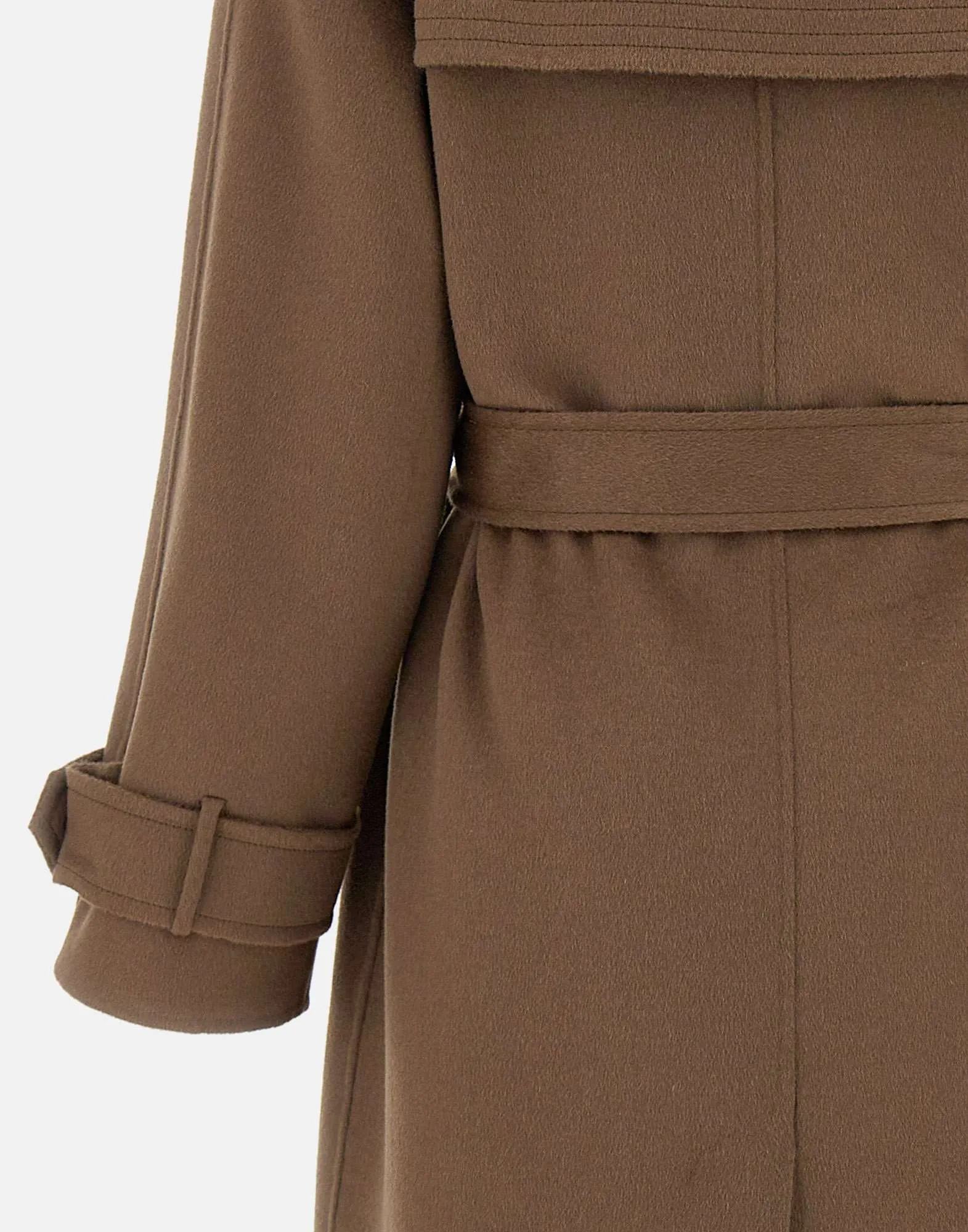 Brown Wool and Viscose Blend Coat