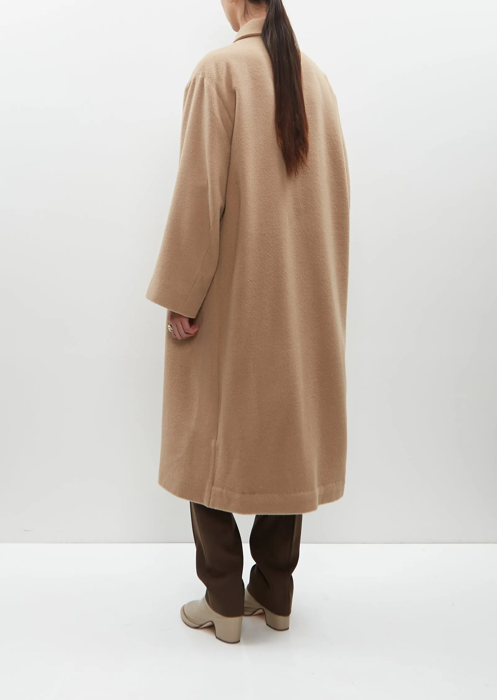 Brushed Alpaca Wool Car Coat