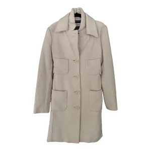 Cacharel Cream Wool and Mohair Coat Size 38 UK SIze 12