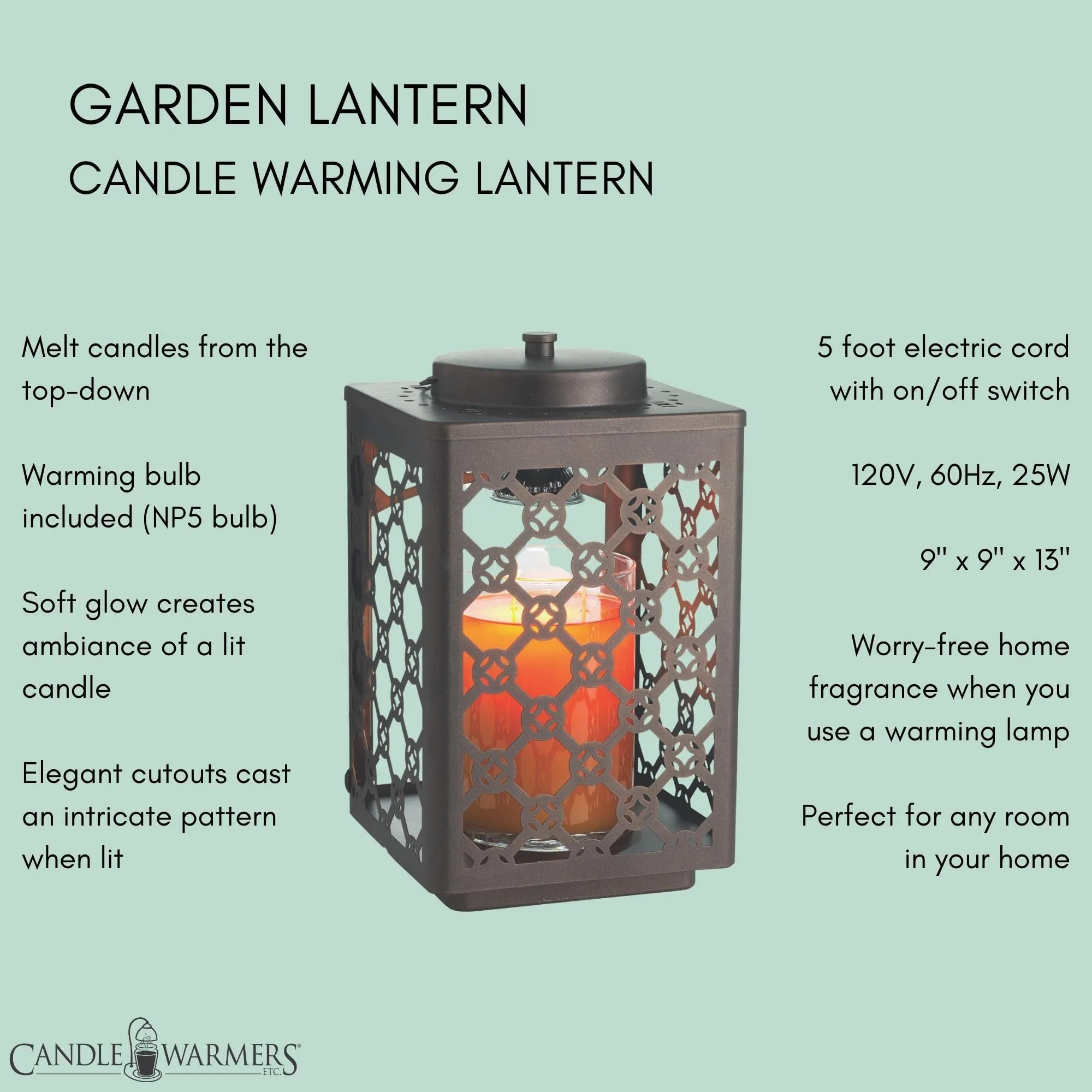 Candle Warmers Garden Candle Warmer Lantern