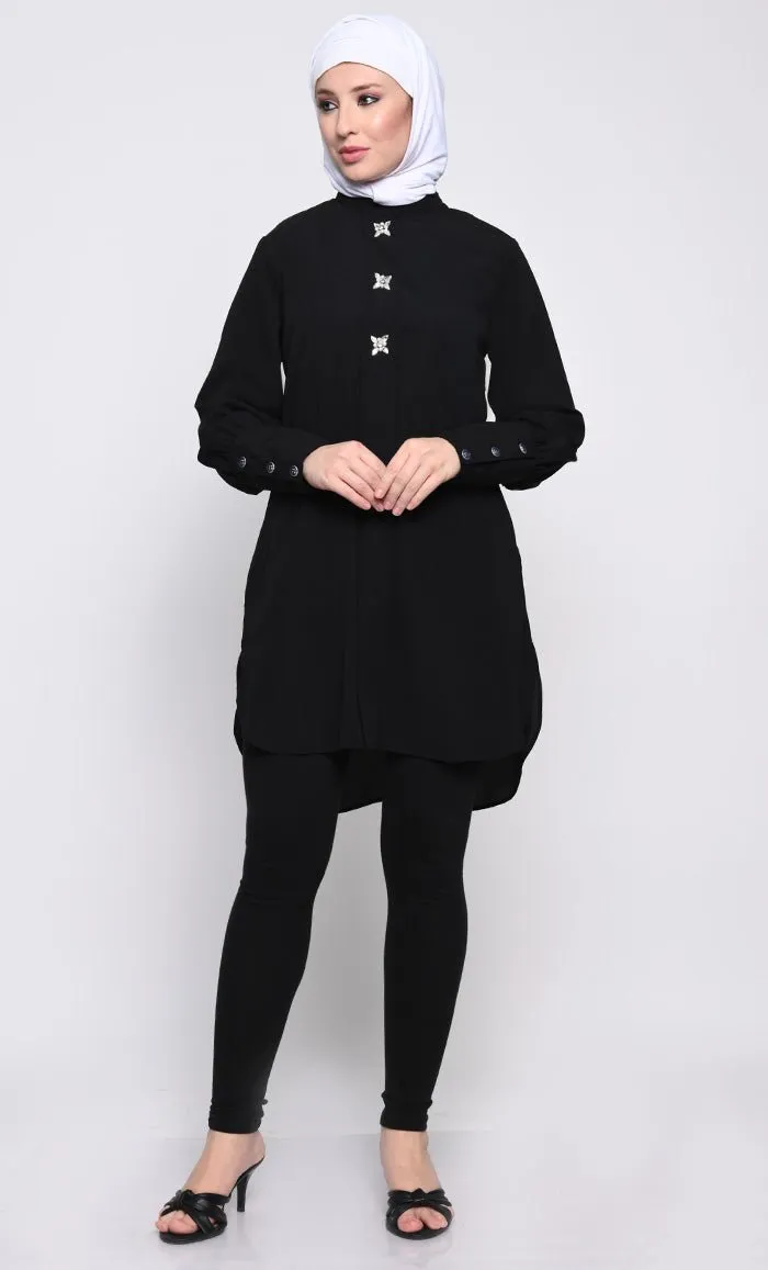 Classic Nida Tunic with asymmetric length