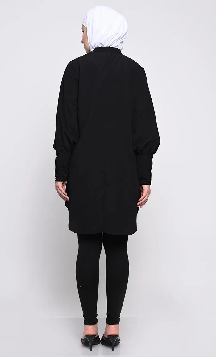 Classic Nida Tunic with asymmetric length