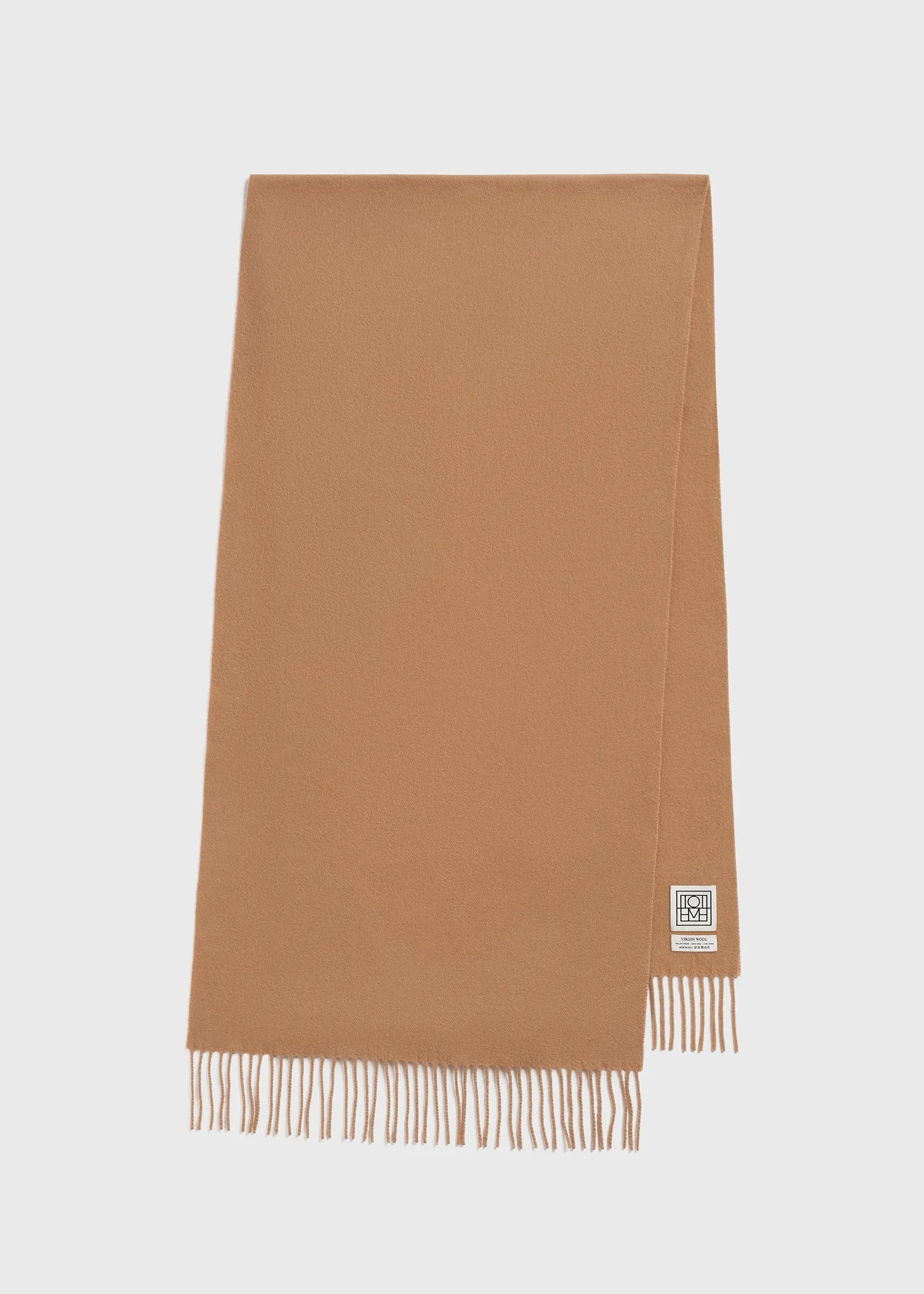 Classic wool scarf camel