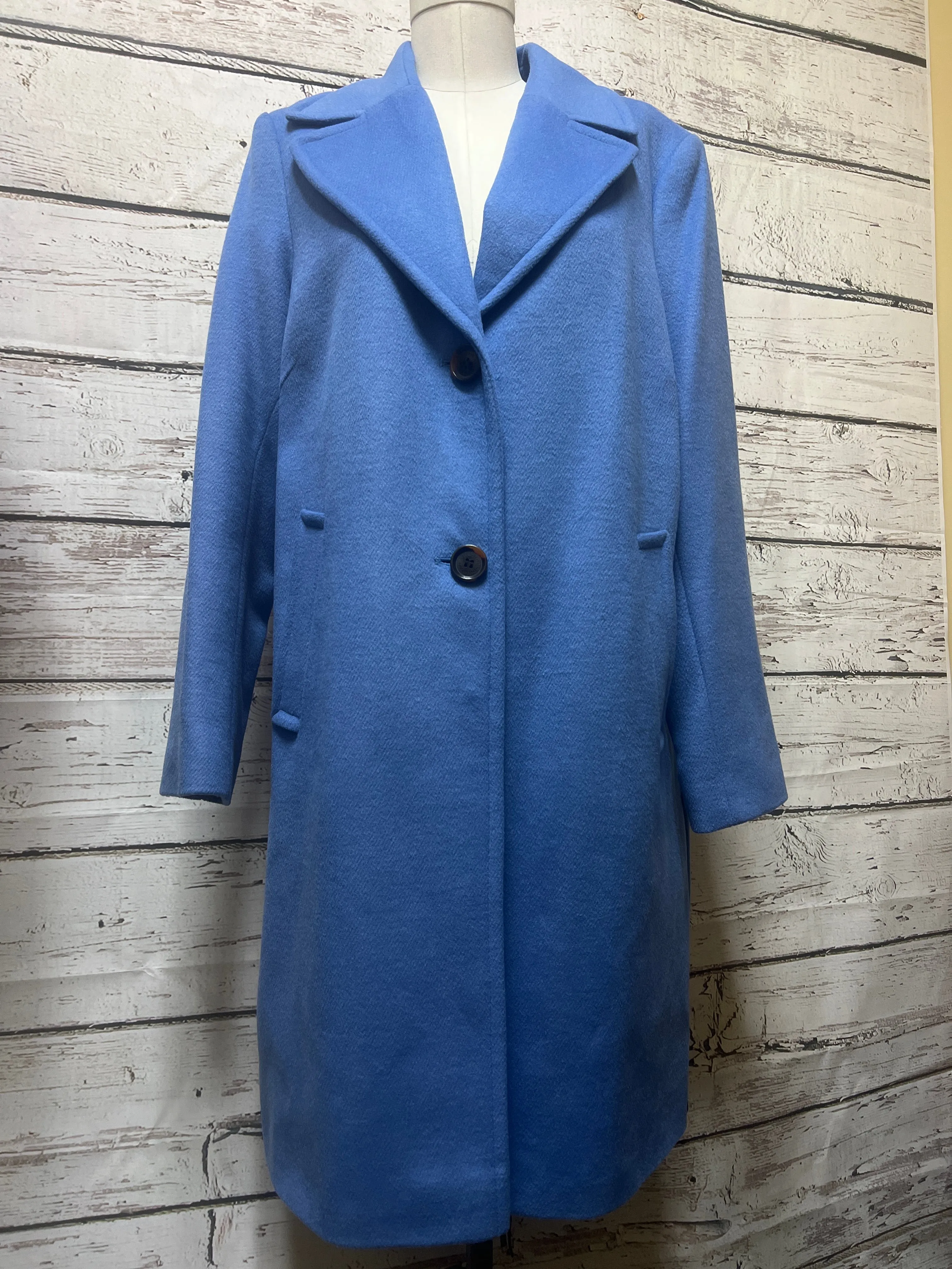 Coat Wool By Sam Edelman In Blue, Size: 1x