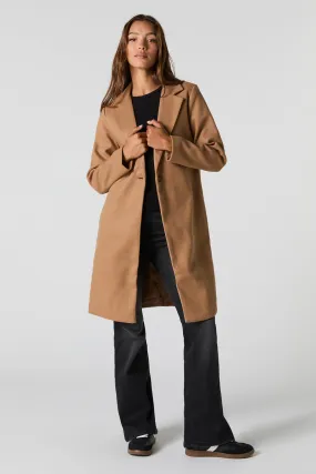 Collared Single Button Coat