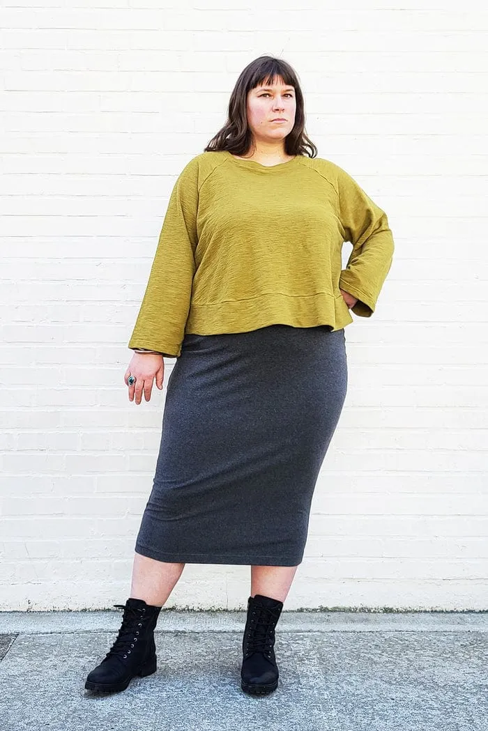 Cosmos Sweatshirt & Elemental Pencil Skirt Sizes 16-34 - Sew House Seven