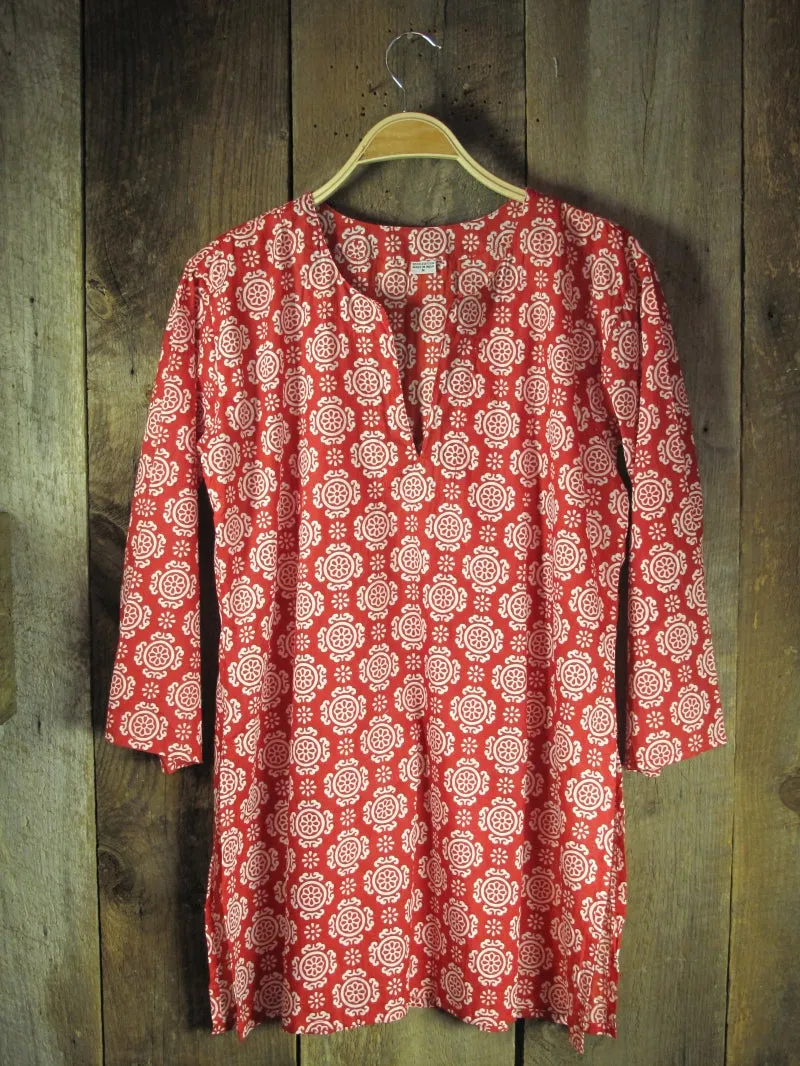 Cotton Tunic Top Tory Red