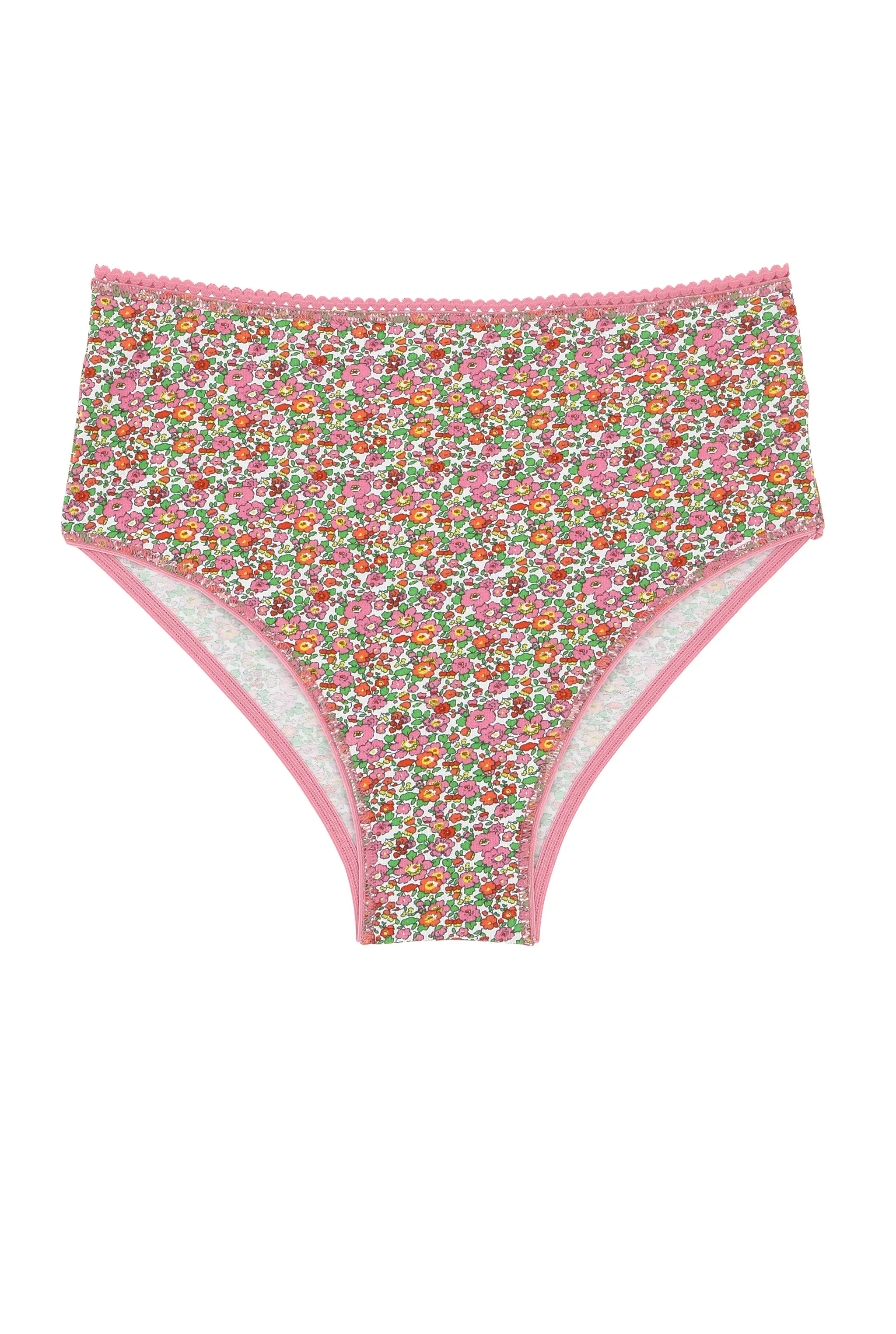 Culotte Taille Haute Coton BIO - Fleurs Liberty