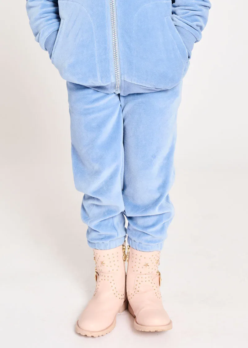 Dacota Velour Jogger Misty Blue