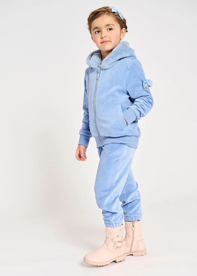 Dacota Velour Jogger Misty Blue