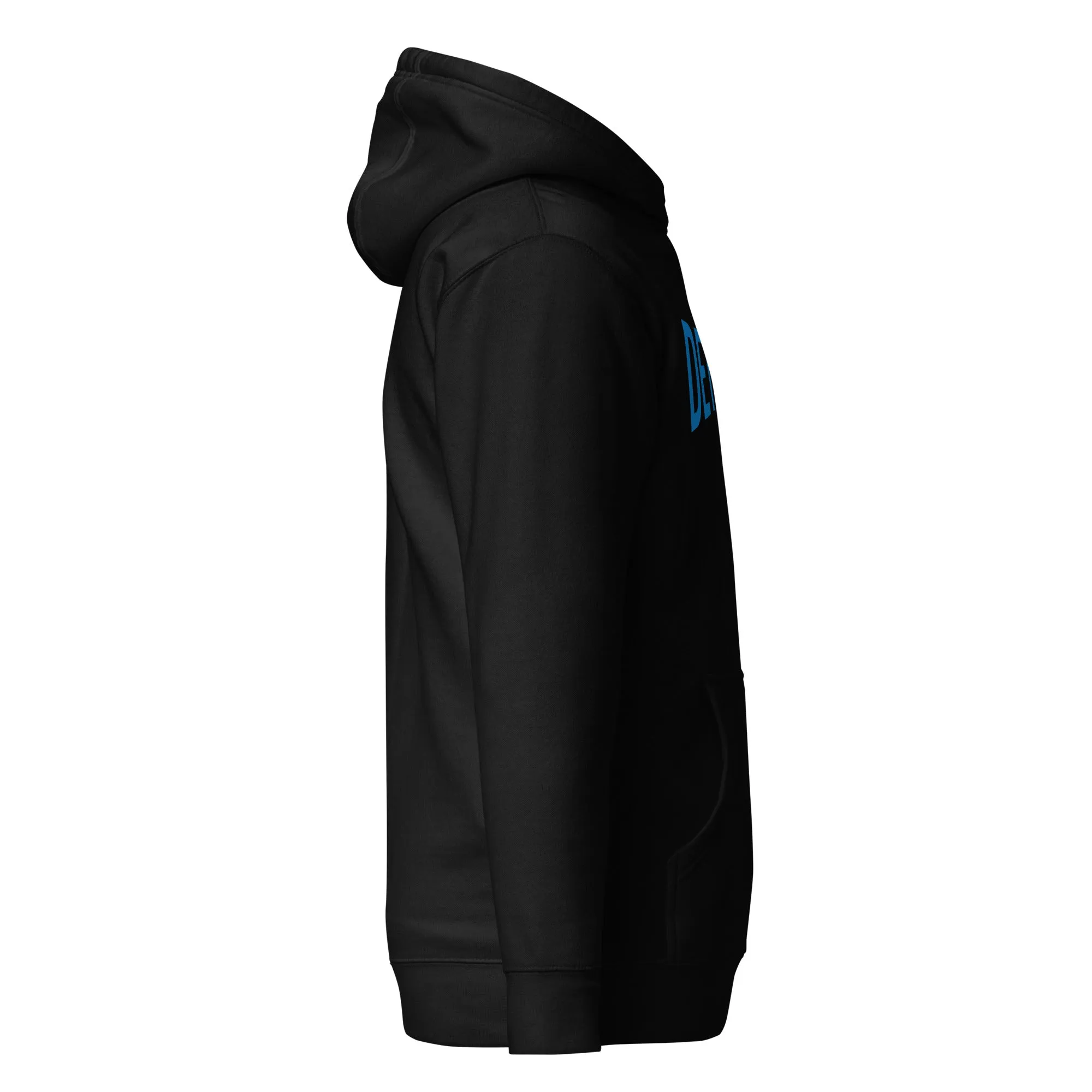 Detroit Champ Premium Pullover Unisex Hoodie - Black / Blue