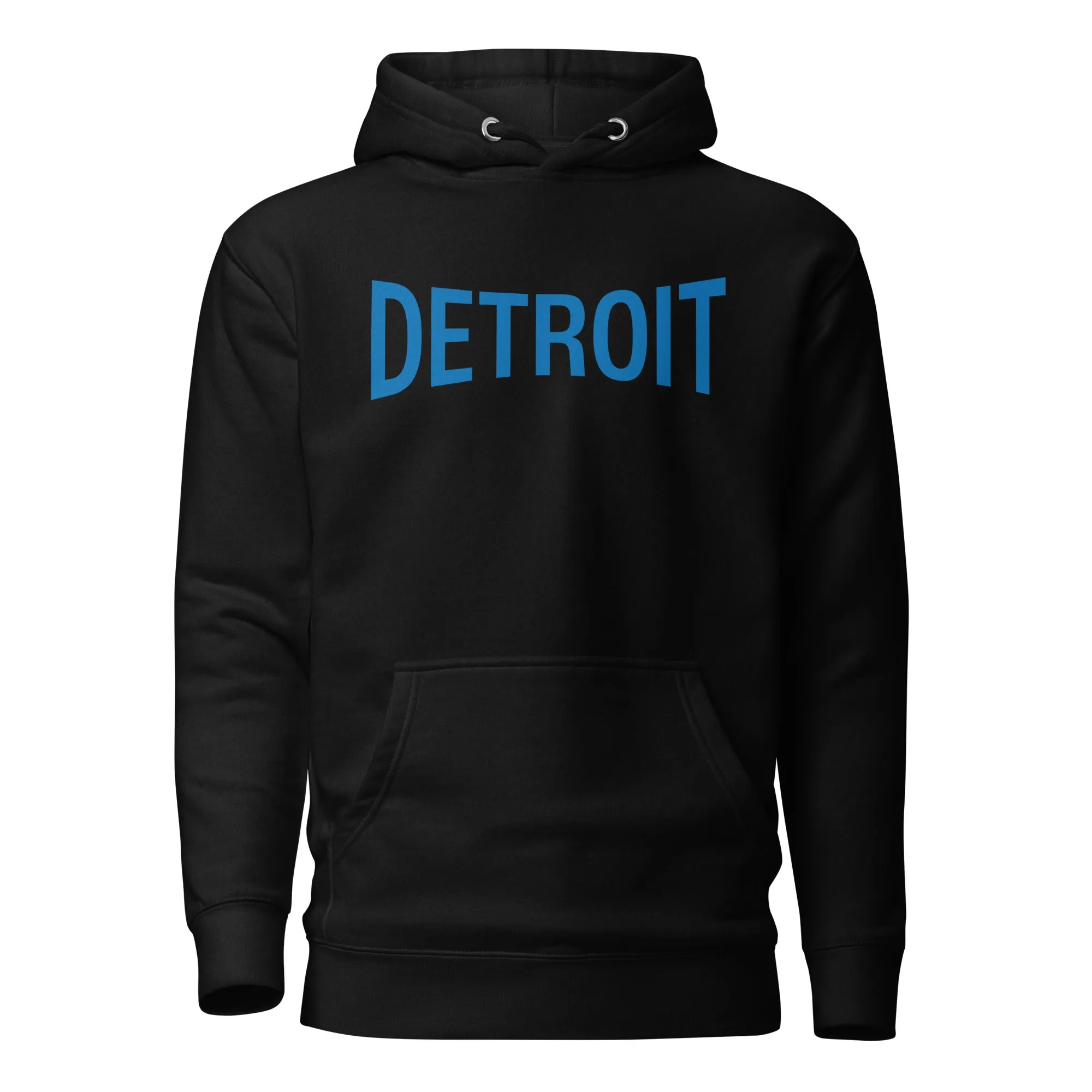 Detroit Champ Premium Pullover Unisex Hoodie - Black / Blue