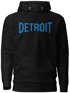 Detroit Champ Premium Pullover Unisex Hoodie - Black / Blue