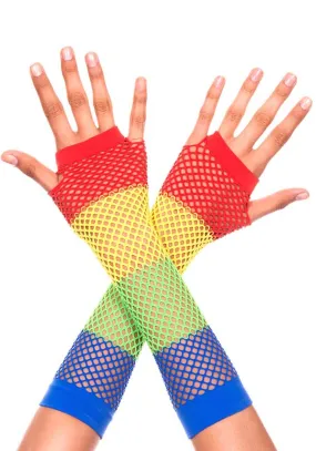 Diamond Net Rainbow | FINGERLESS GLOVES