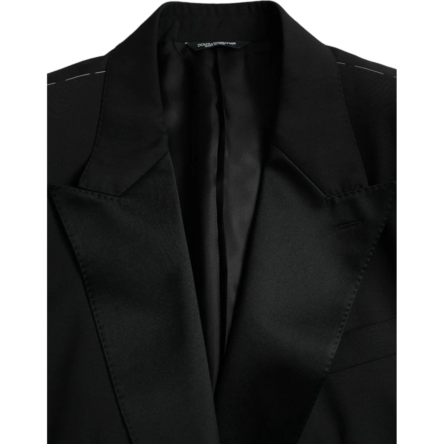 Dolce & Gabbana Black SICILIA Single Breasted Coat Blazer