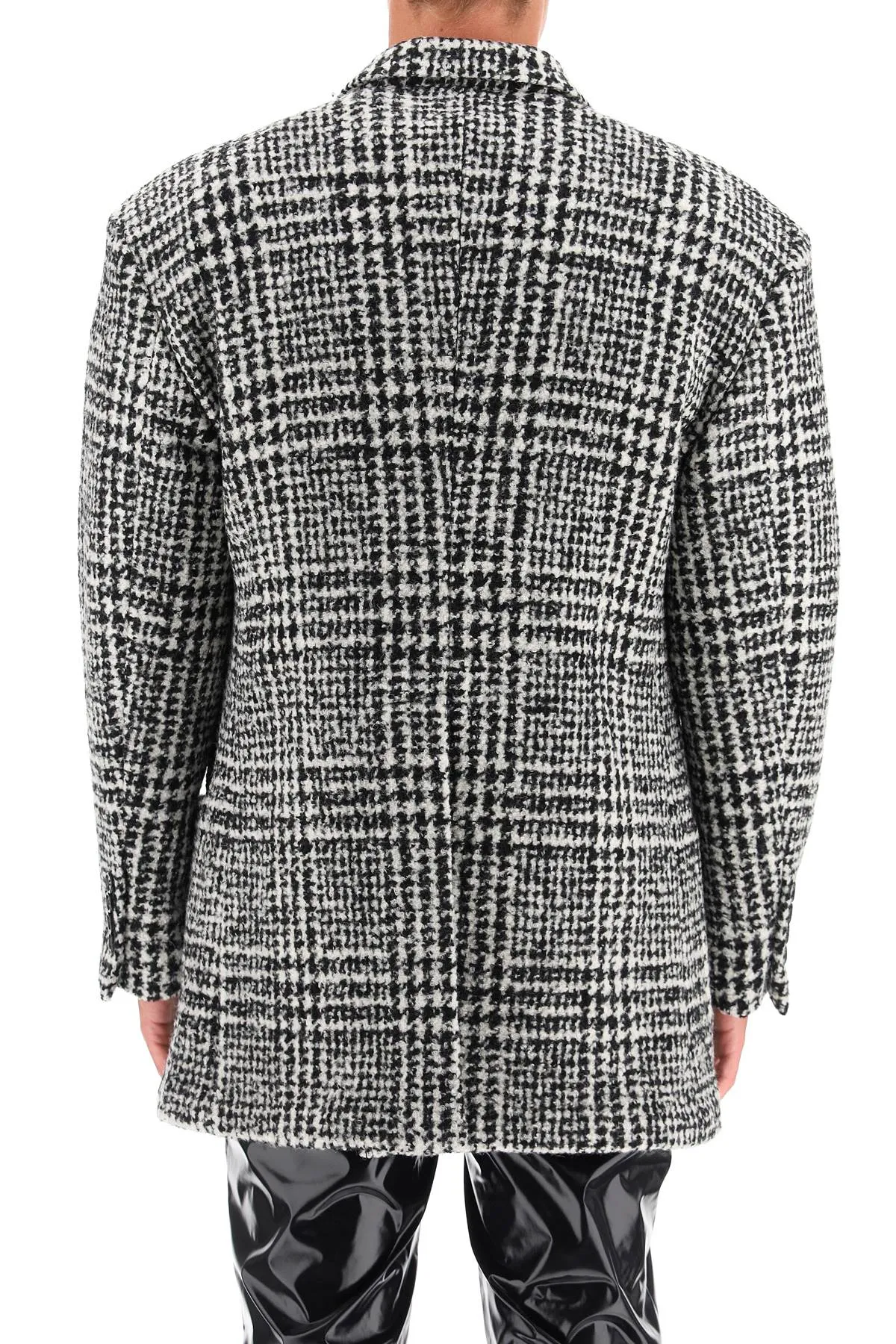 Dolce & Gabbana Checkered Double-Breasted Wool Jacket (Size - 46)