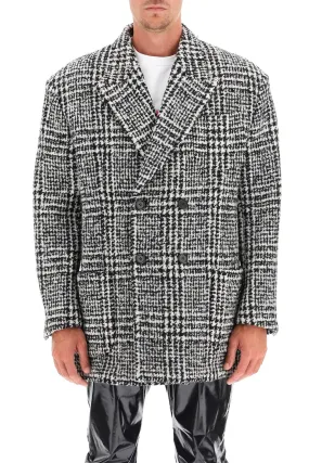 Dolce & Gabbana Checkered Double-Breasted Wool Jacket (Size - 46)