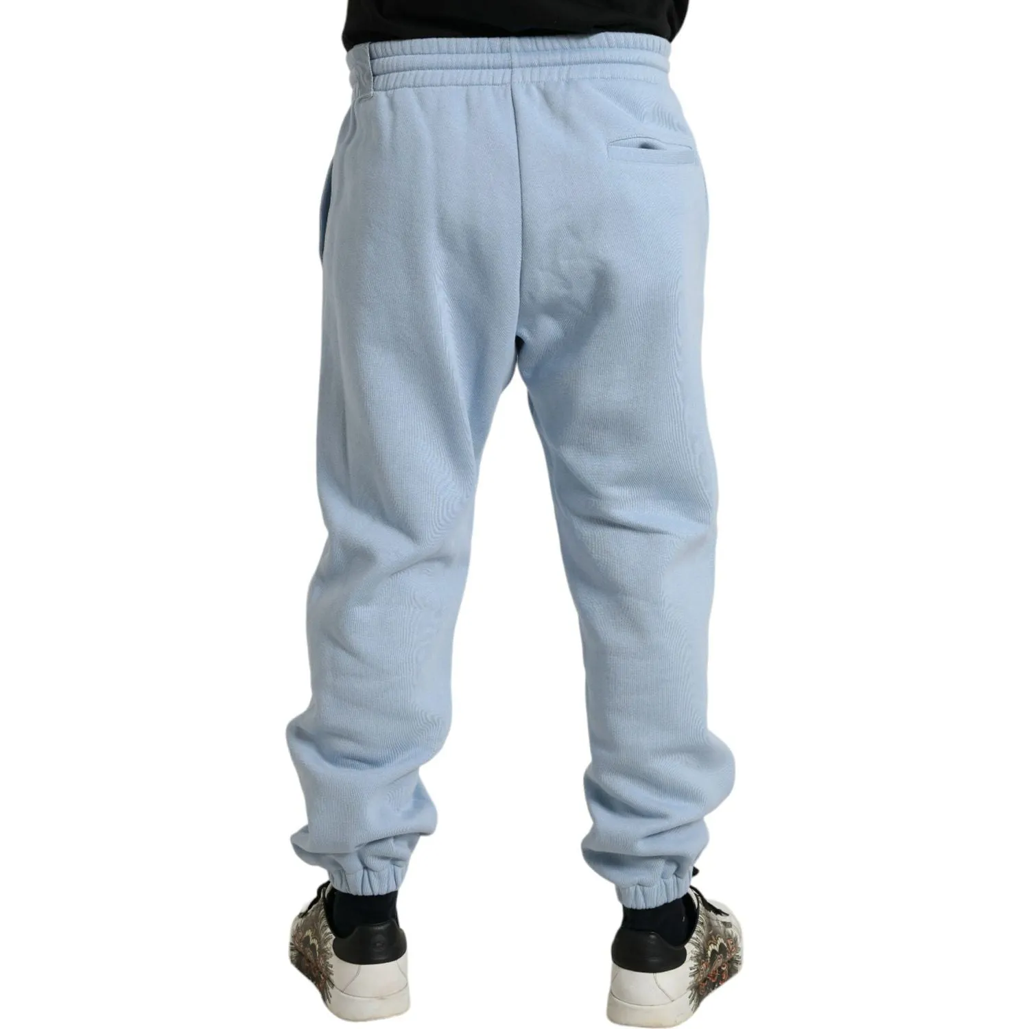 Dolce & Gabbana Elegant Light Blue Cotton Blend Joggers