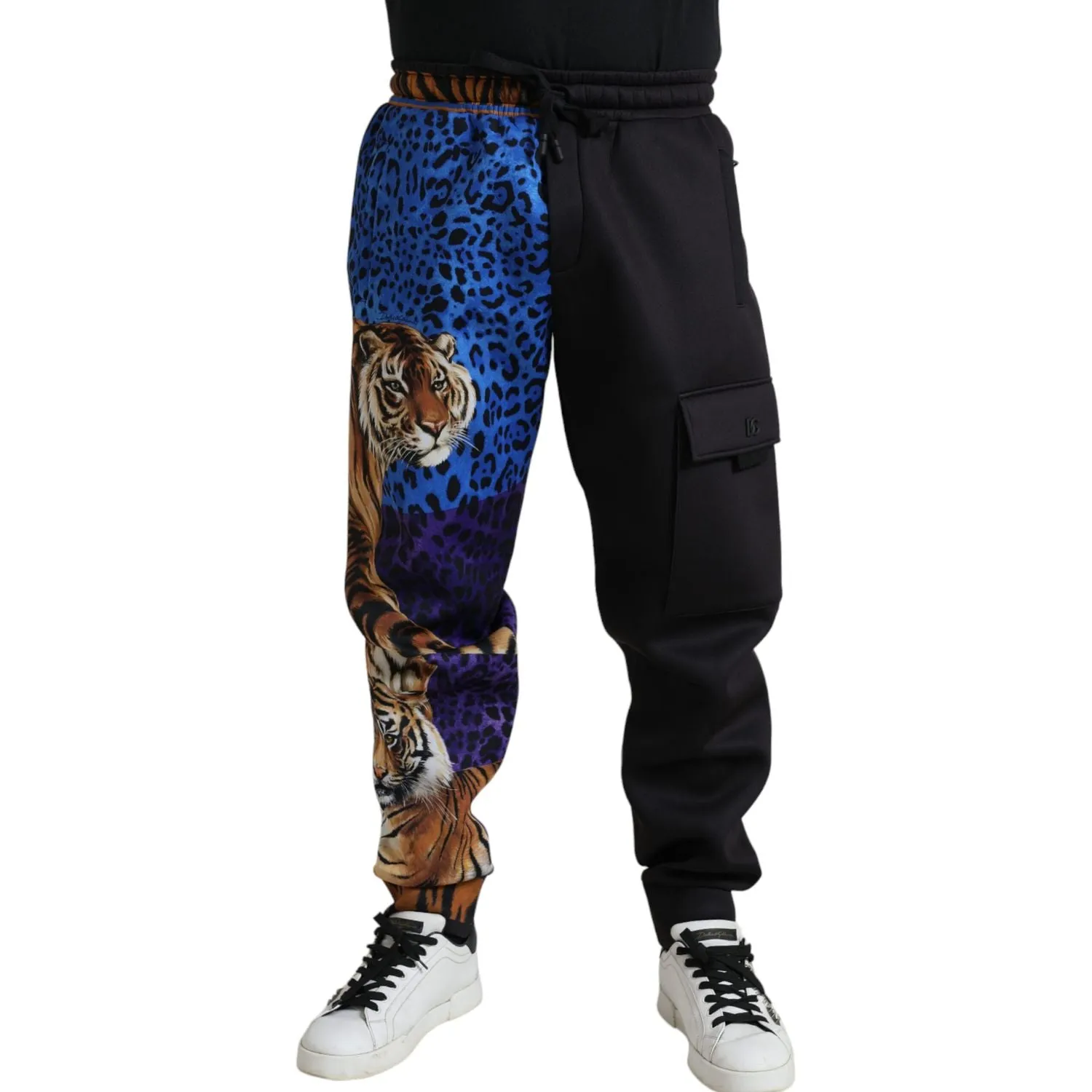 Dolce & Gabbana Elegant Tiger Print Joggers